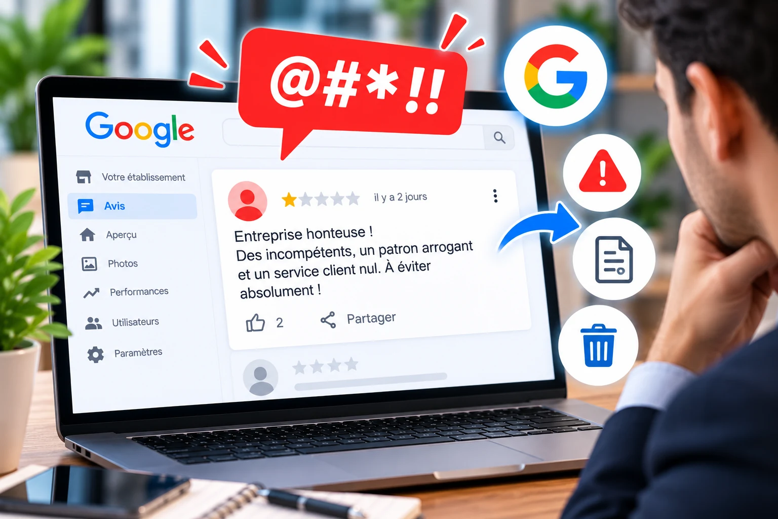 Avis Google injurieux ou insultant : comment réagir ?