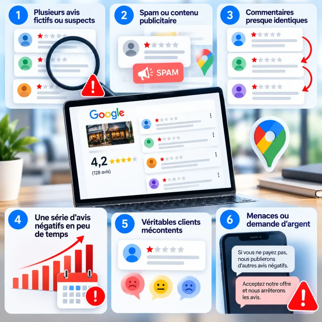 Situations justifiant le signalement de plusieurs avis Google suspects