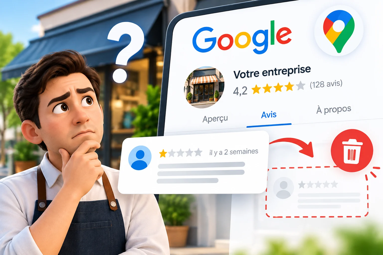 Avis Google disparu sans explication de la fiche d’un établissement