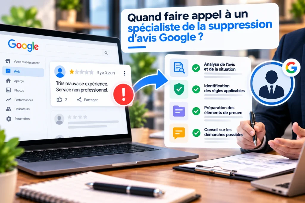 Quand faire appel à un spécialiste de la suppression d’avis Google ?